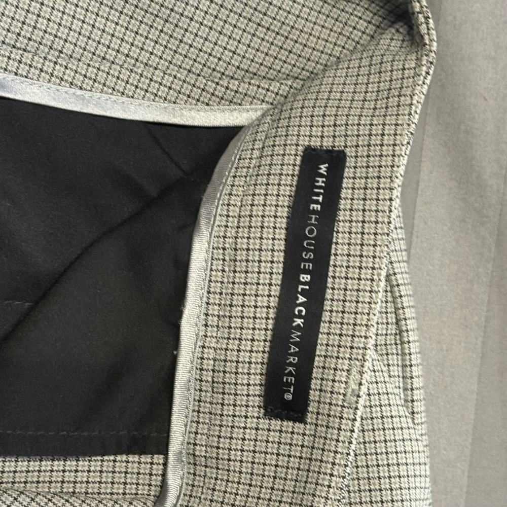 White House Black Market The Slim Houndstooth Straight Leg Career Pants‎ Size 4 - Picture 8 of 14